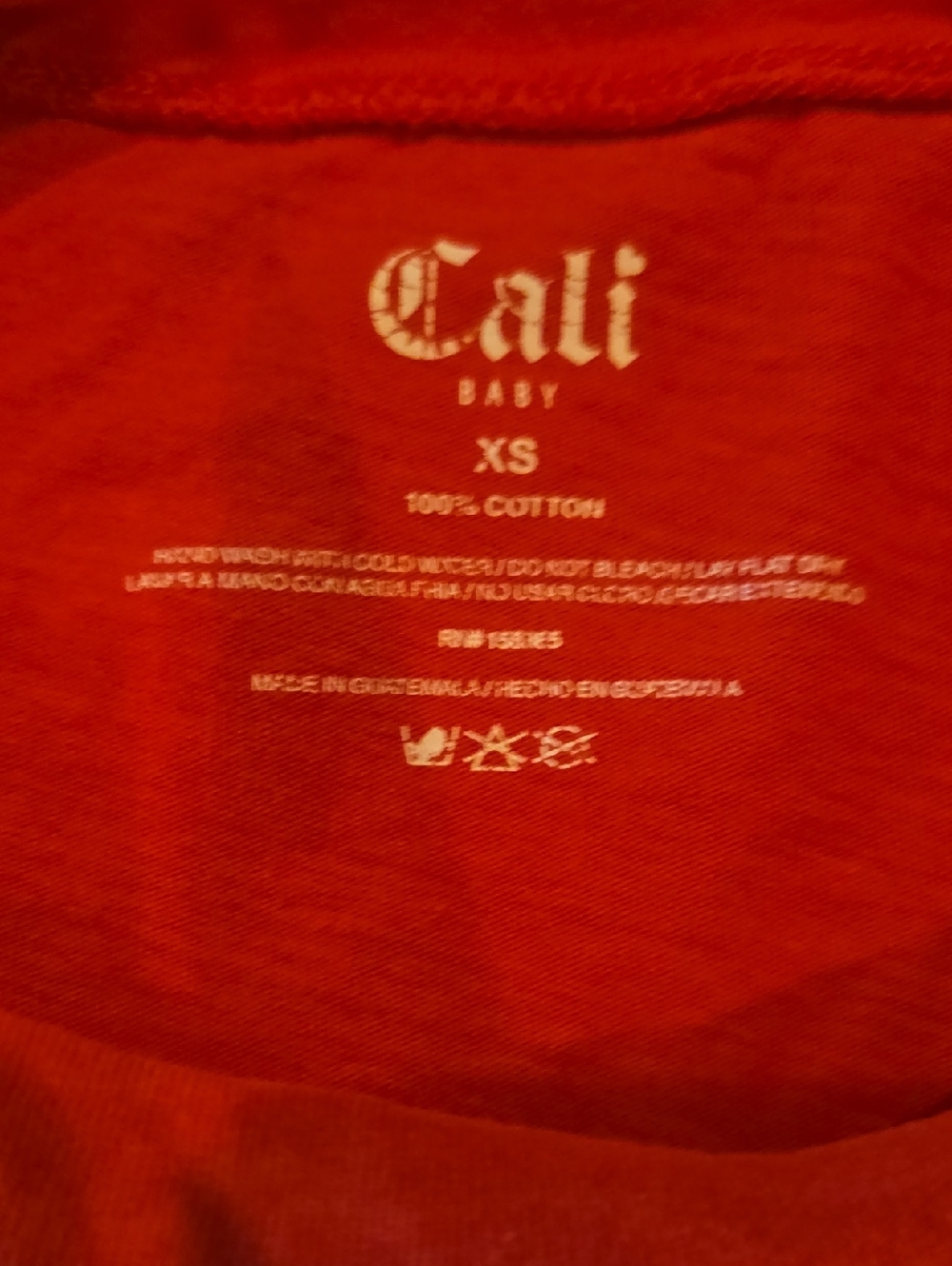 Red Crop Top with "baby it's cold outside" Script - Picture 2 of 4